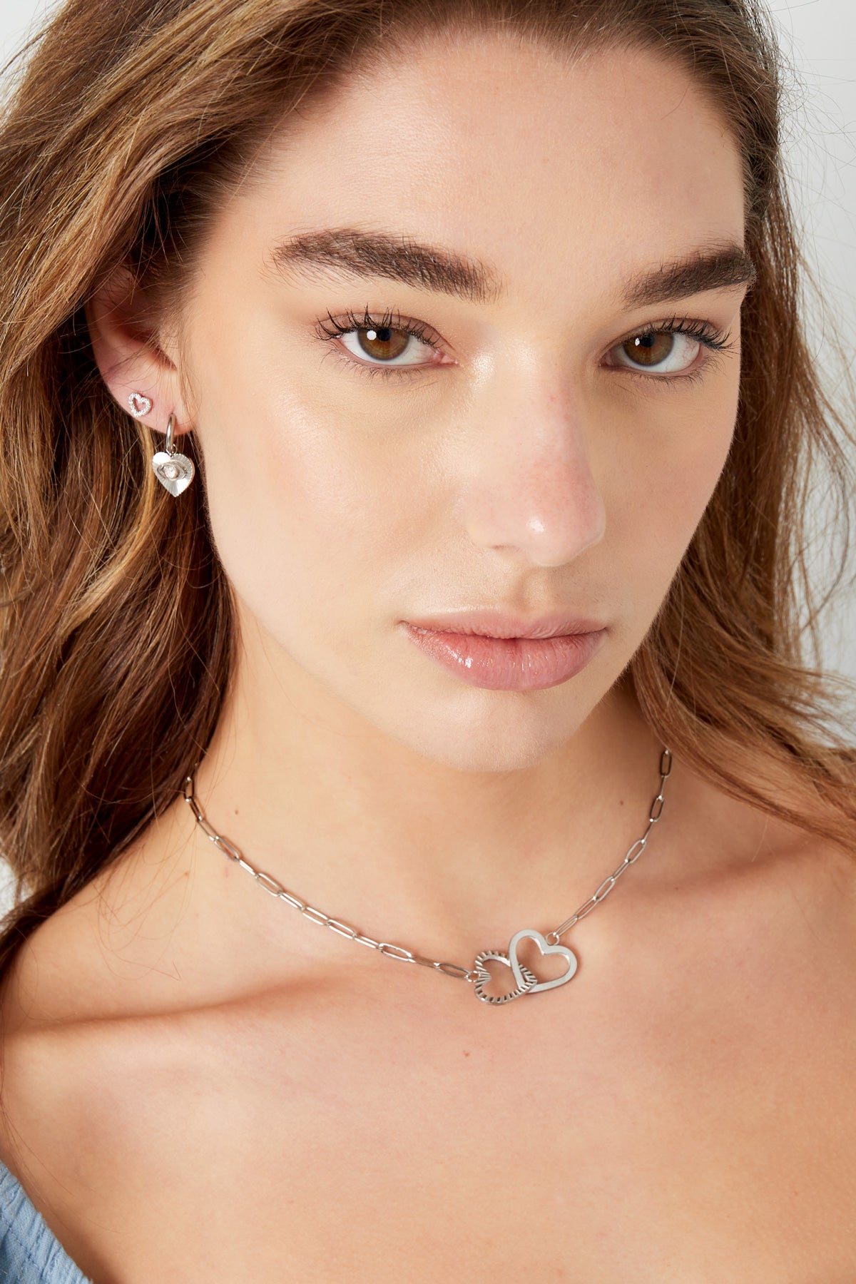 Connected Heart - Schakelketting met verbonden hartje