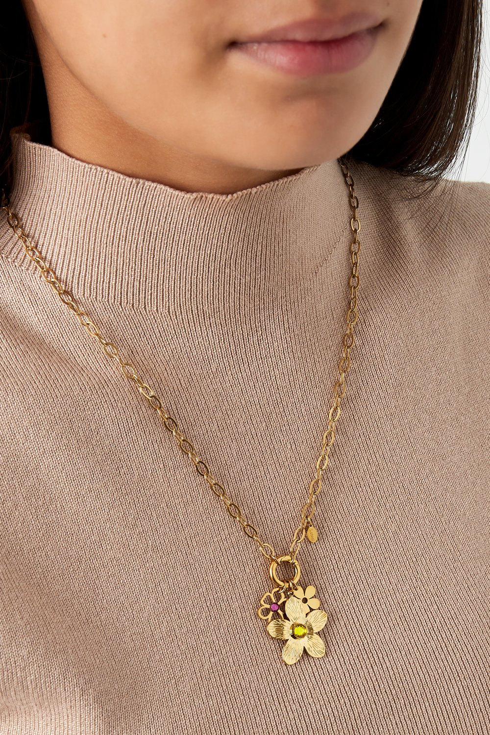 Bloom Drop - Lange ketting met bloem