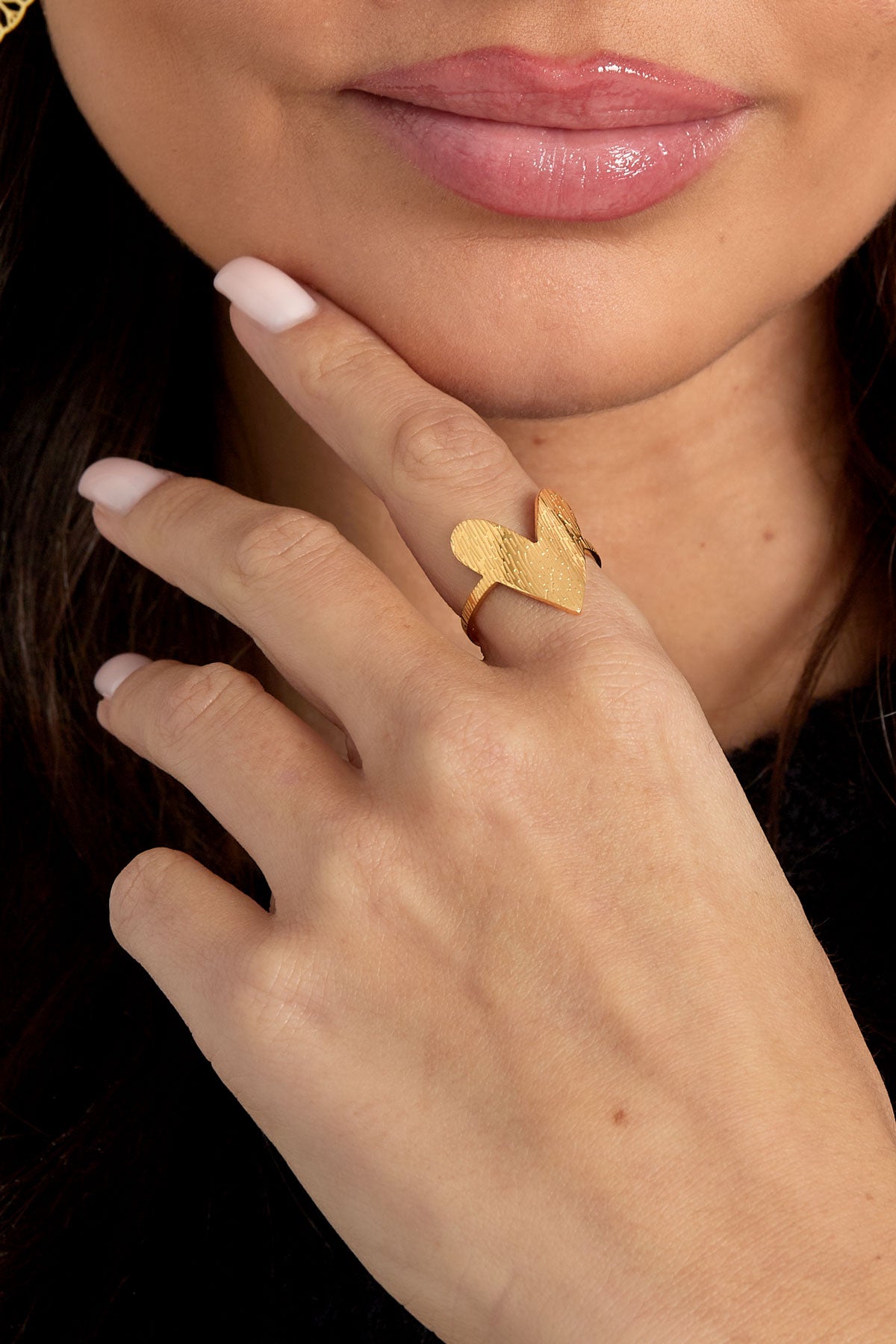 Ring met groot hart