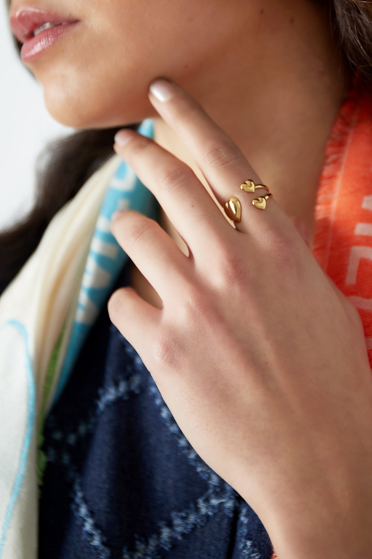 Ring met 3 hartjes