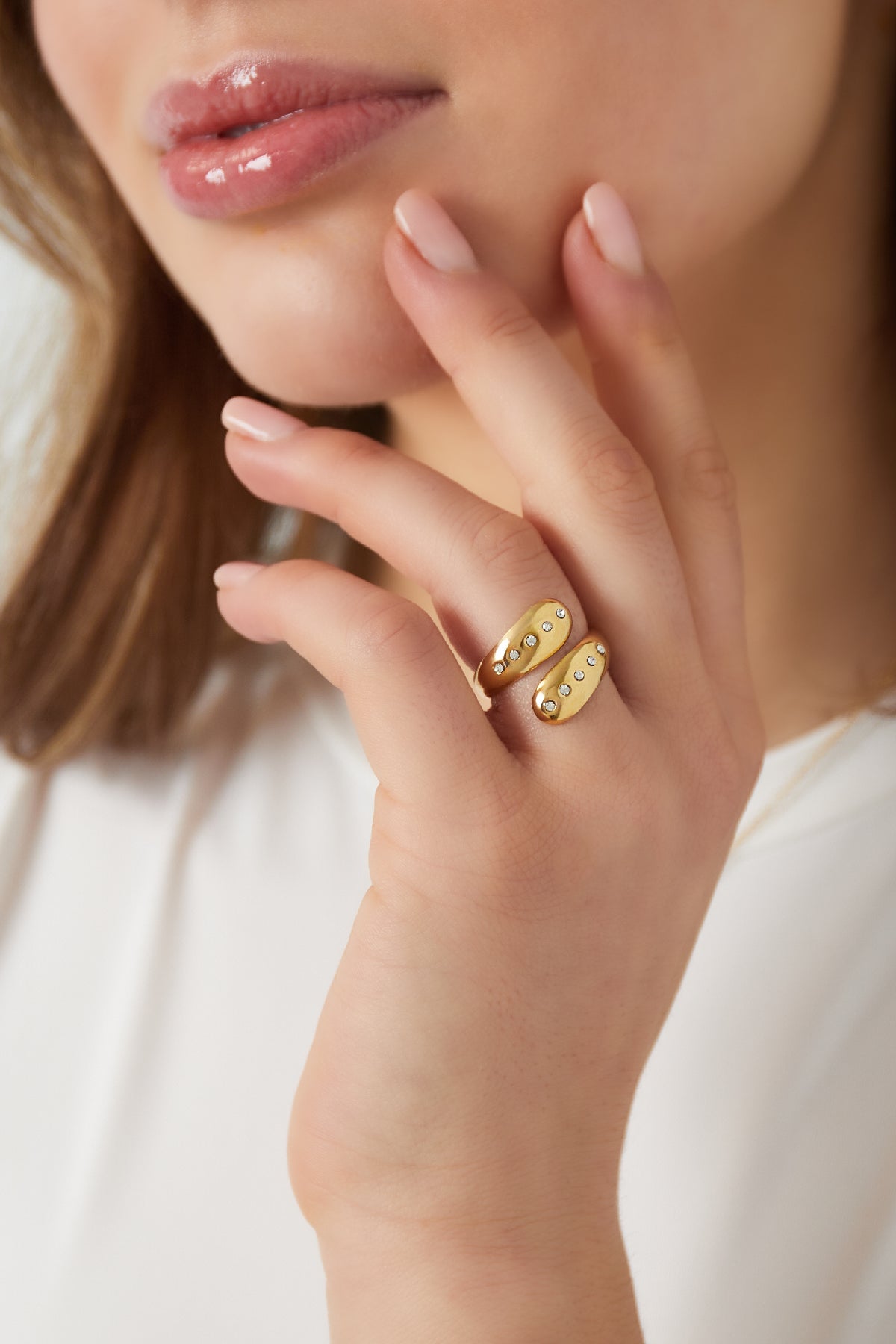 Ring met steentjes