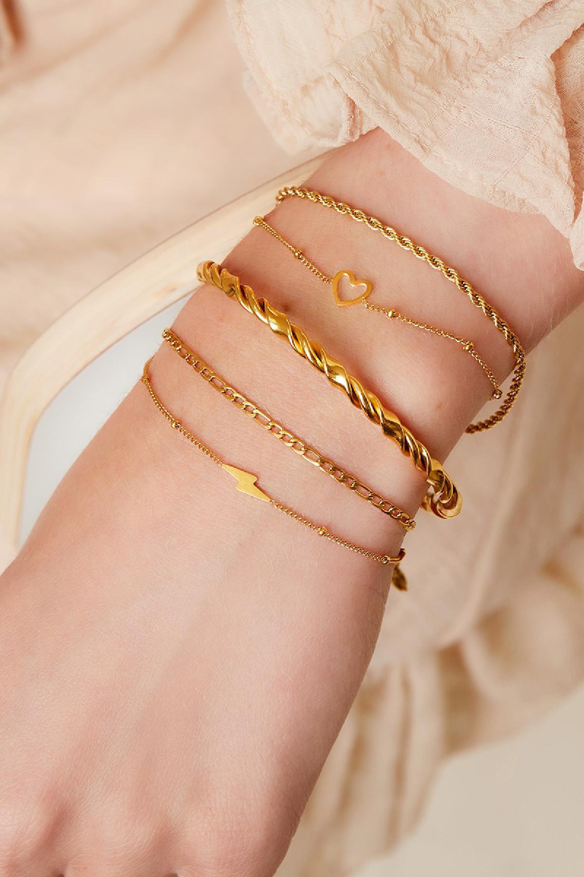 Dubbele armband met hartje