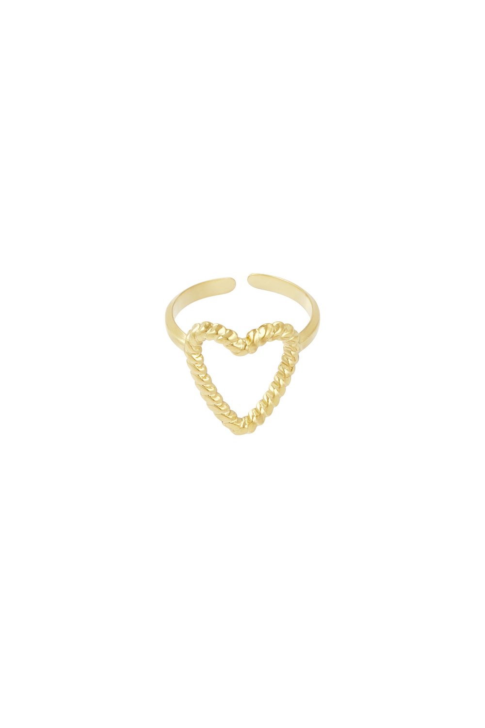 Ring met hart bovenop