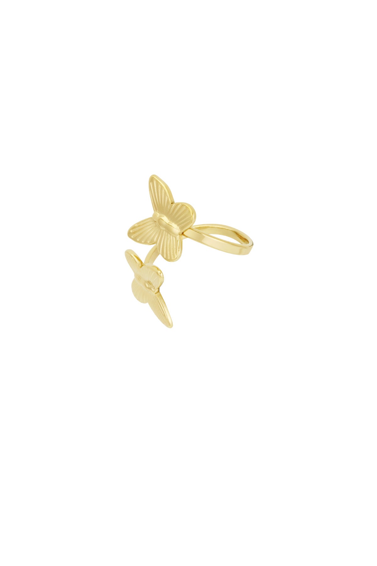 Ring met 2 vlinders