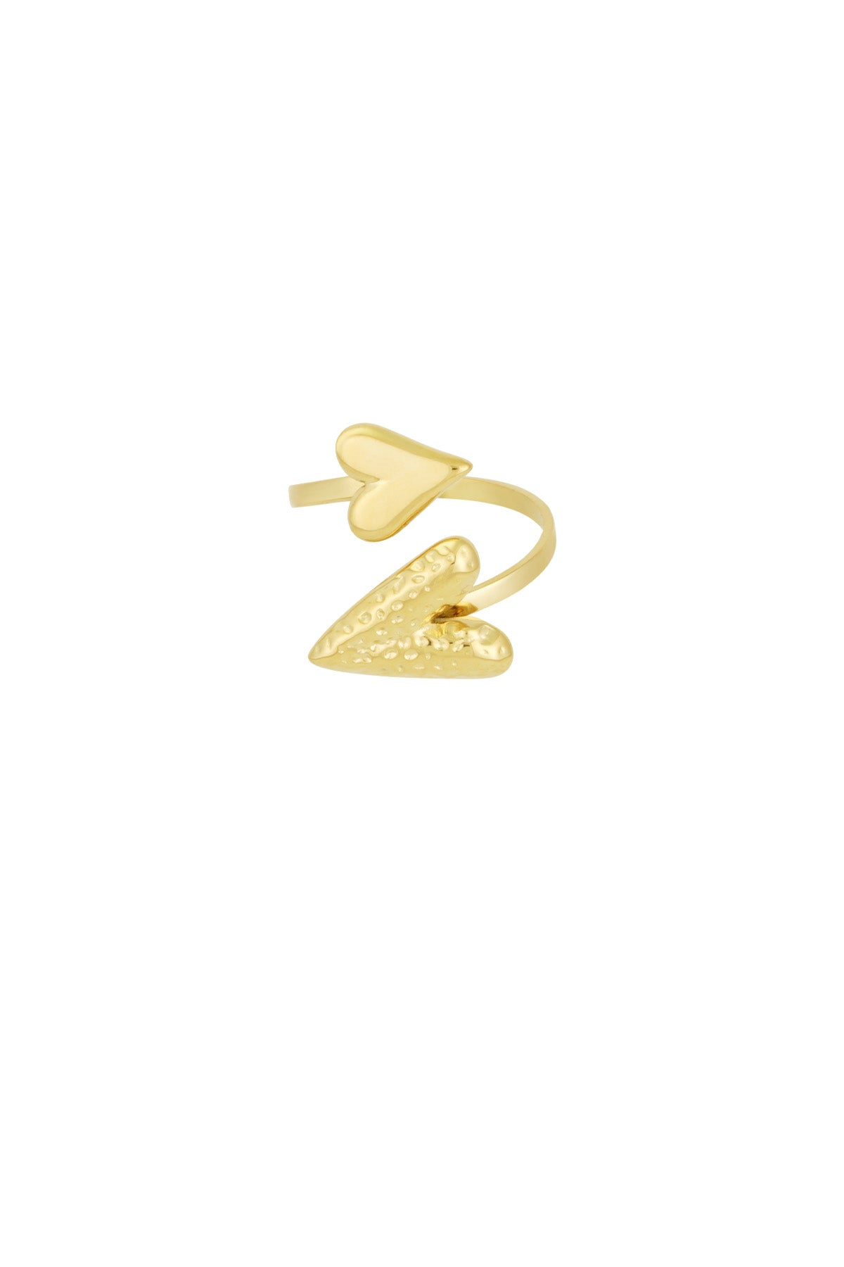 Dubbele ring met hartjes