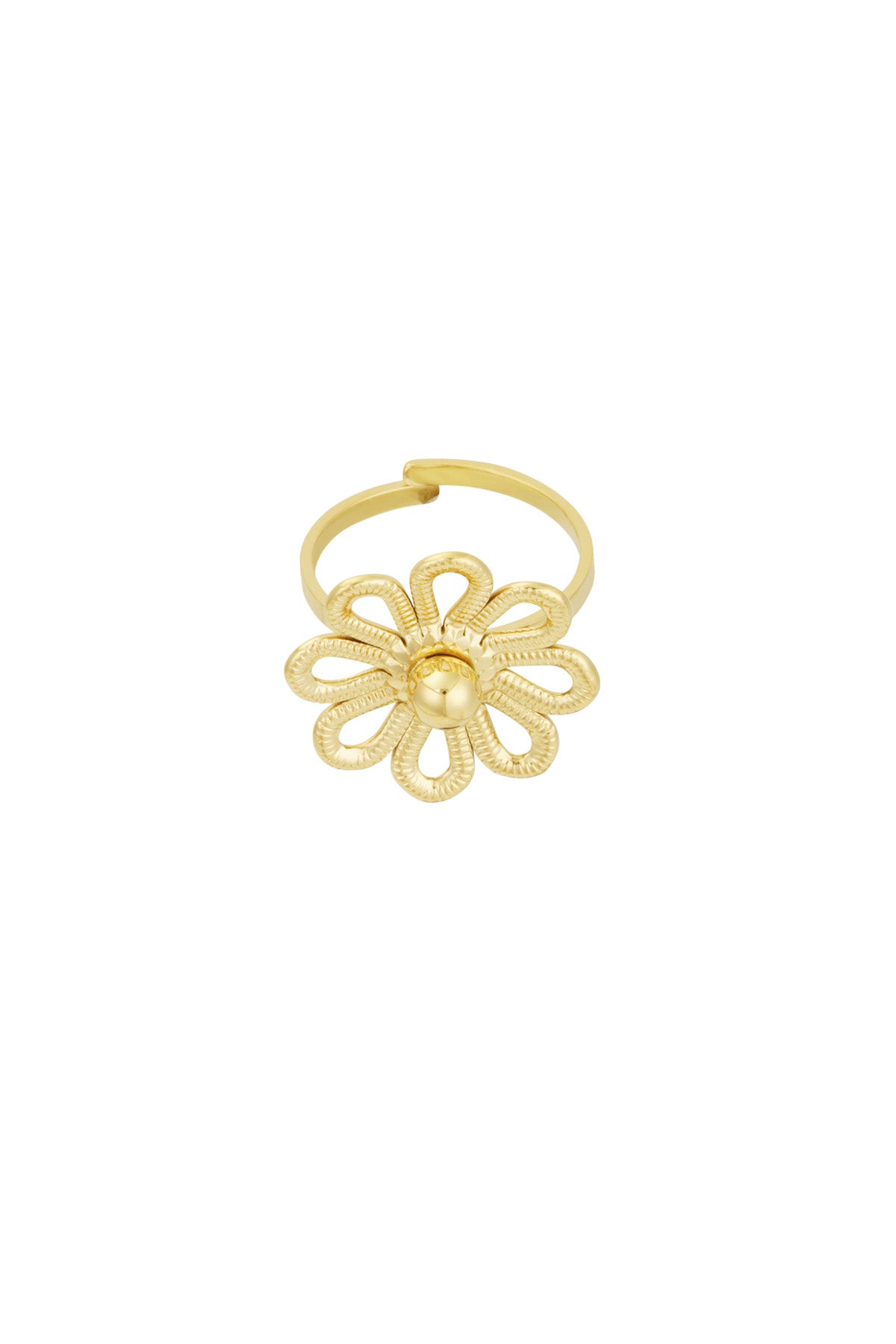 Ring met grote bloem