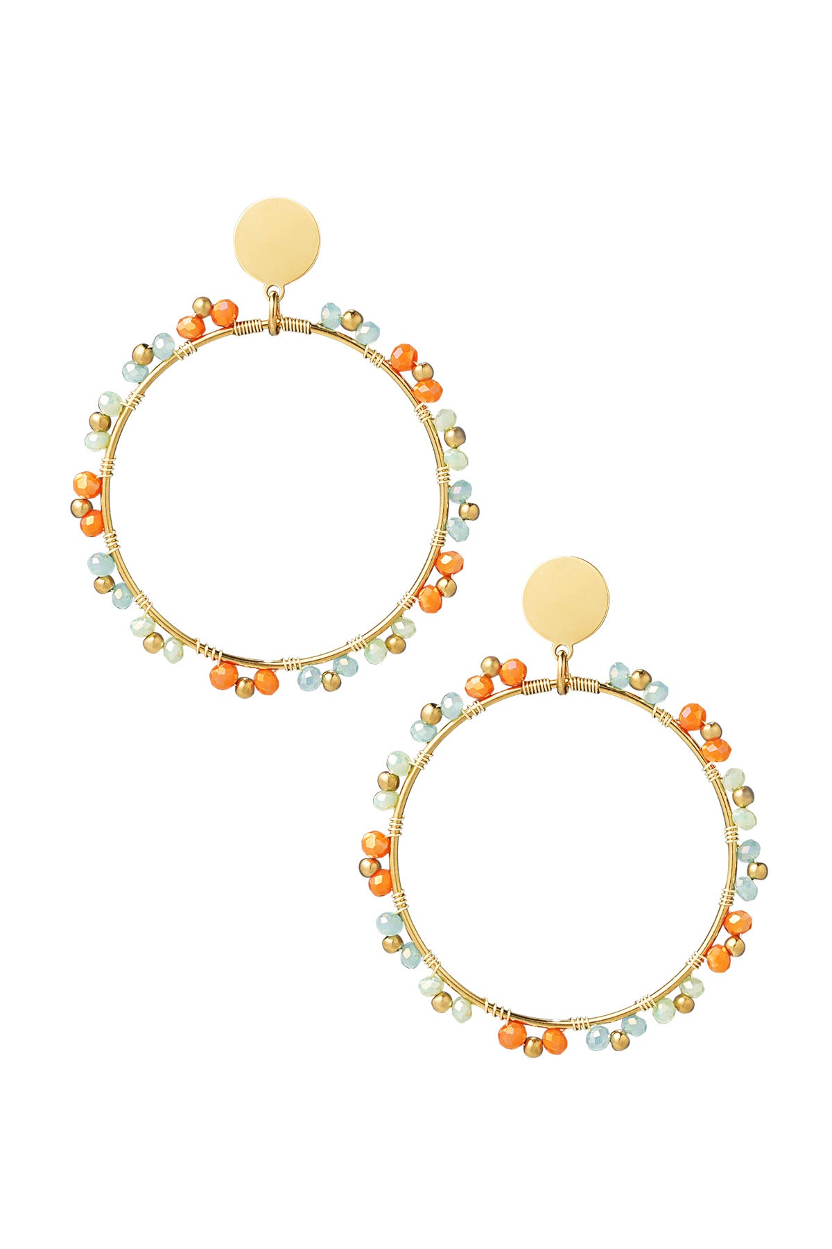 Rainbow Joy - Statement oorbellen met gekleurde kralen