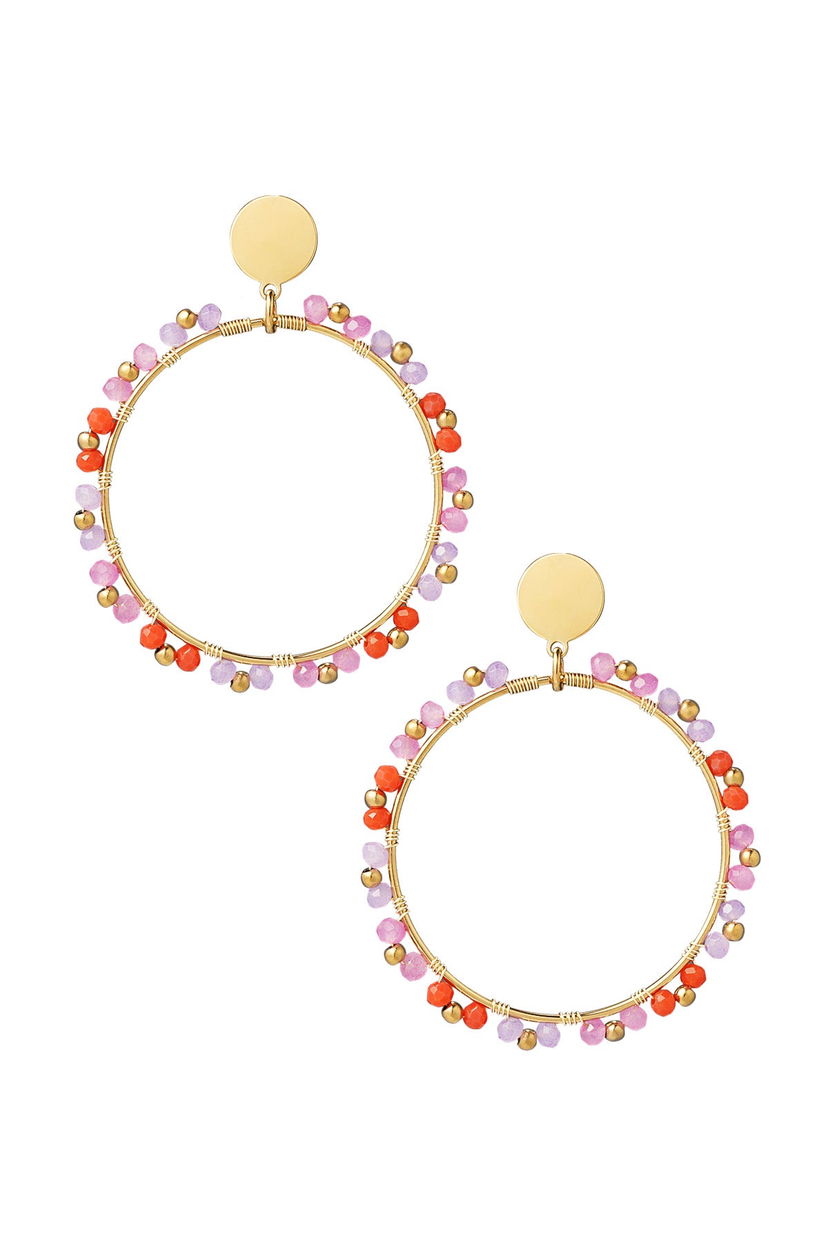 Rainbow Joy - Statement oorbellen met gekleurde kralen
