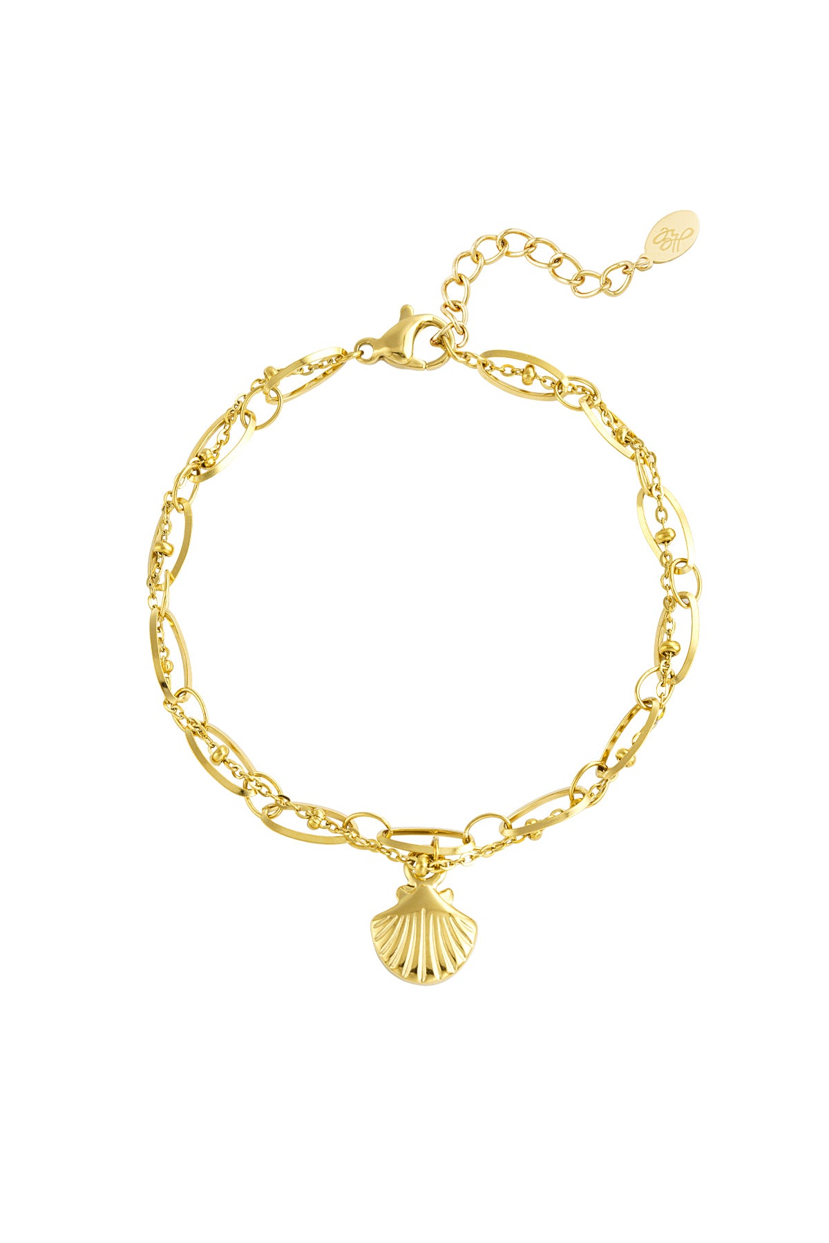 Dubbele armband met schelp