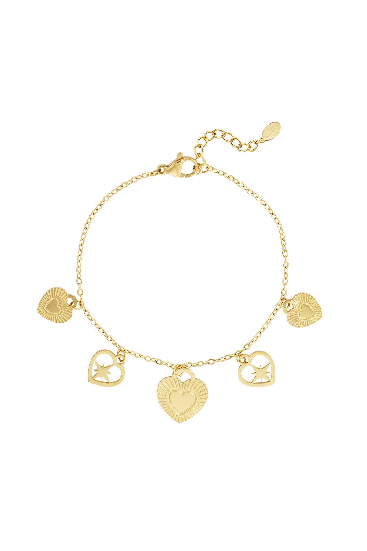 Armband met hartjes bedels