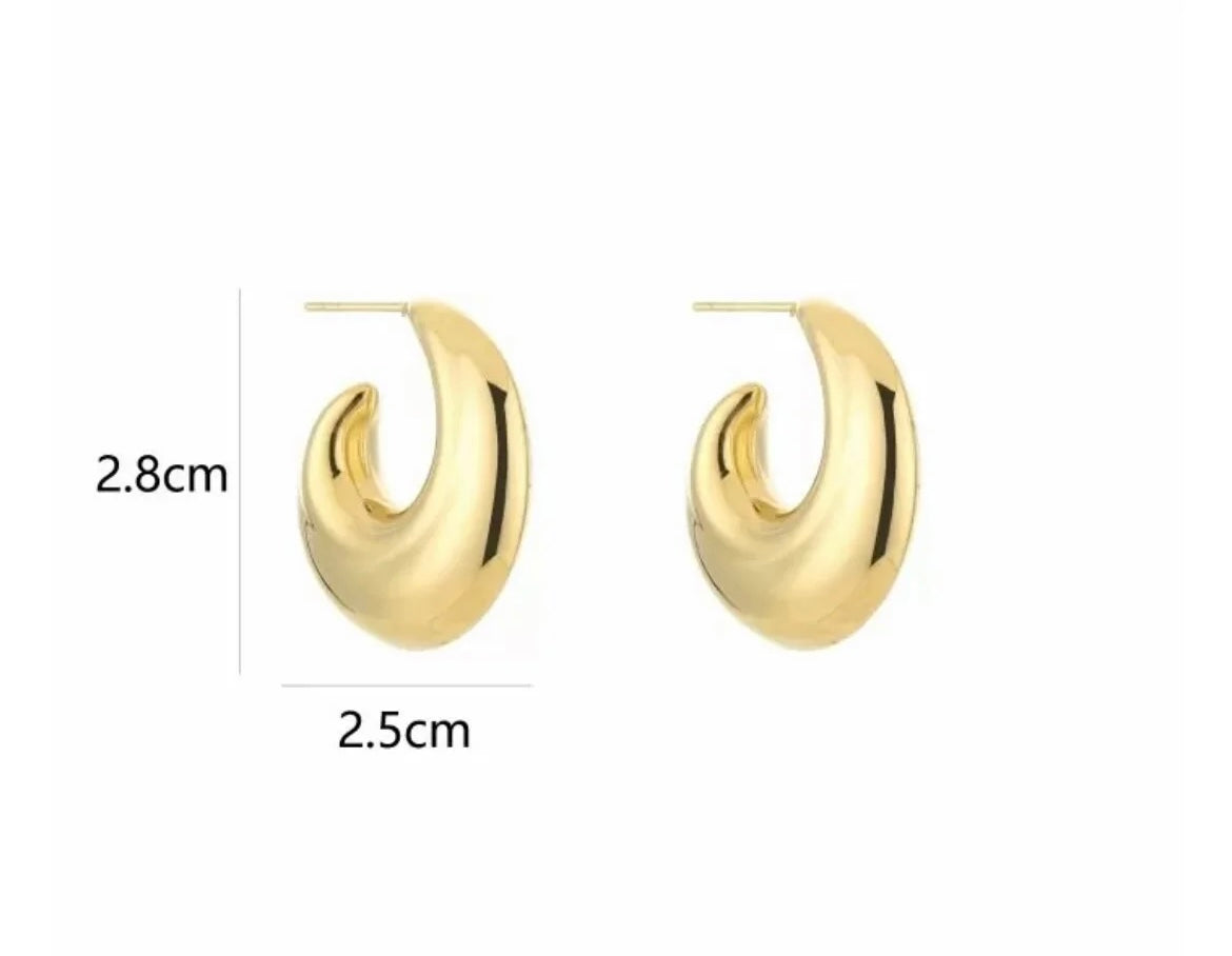 Daily Hoops - Gouden halve hoops