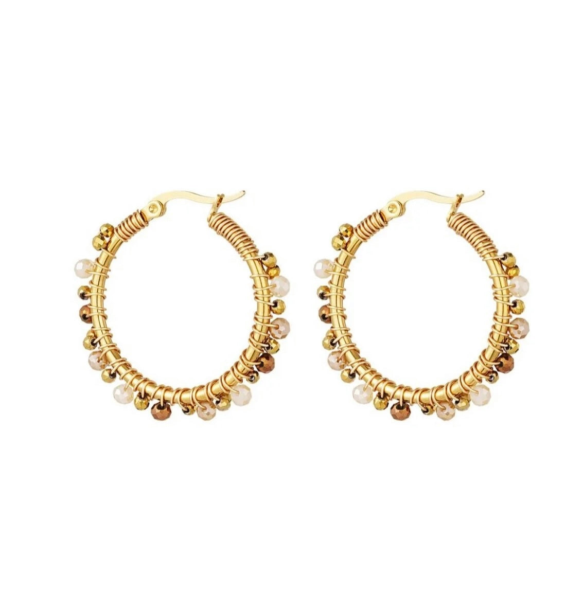 Beaded rings - Oorringen met kraaltjes