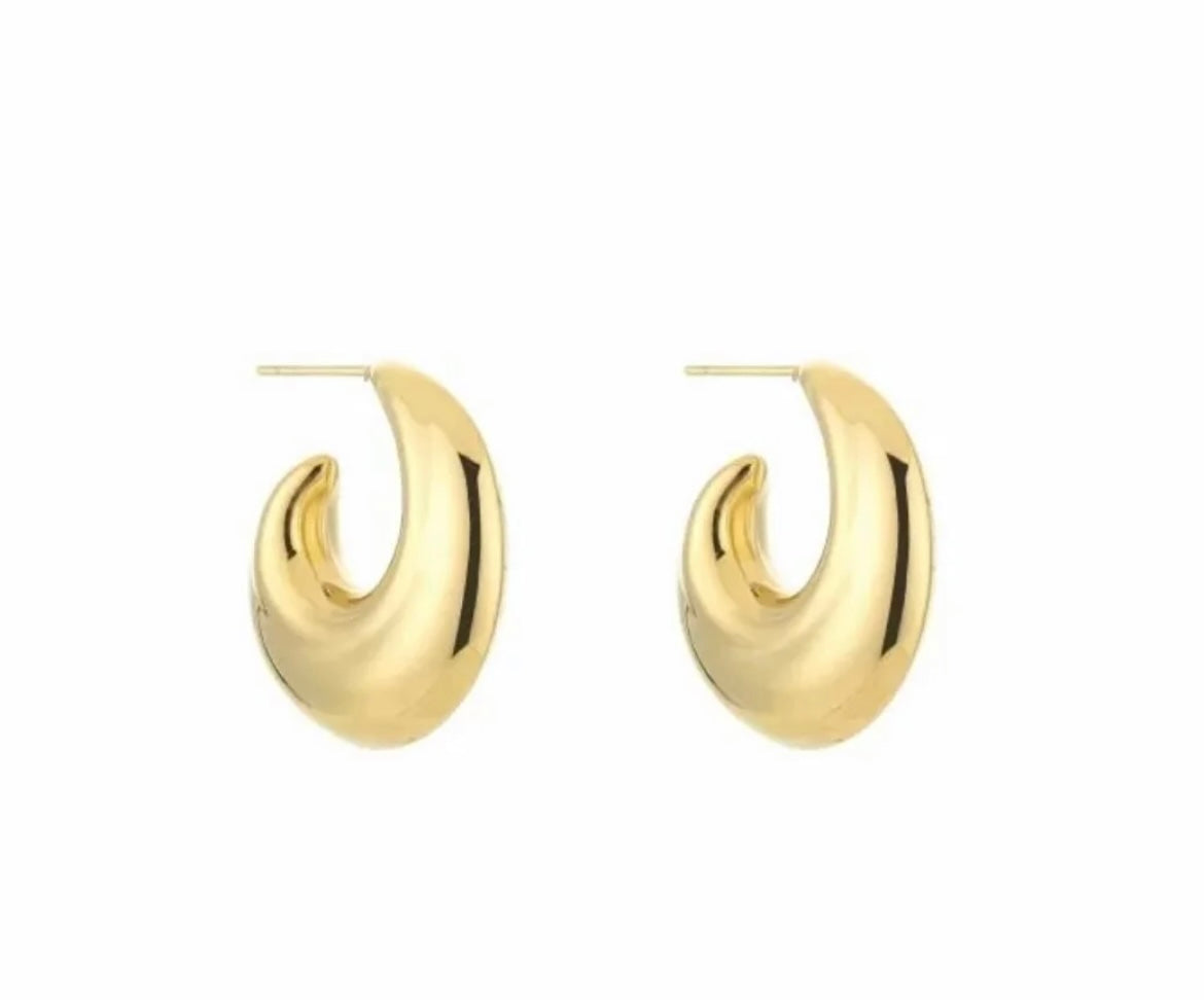 Daily Hoops - Gouden halve hoops