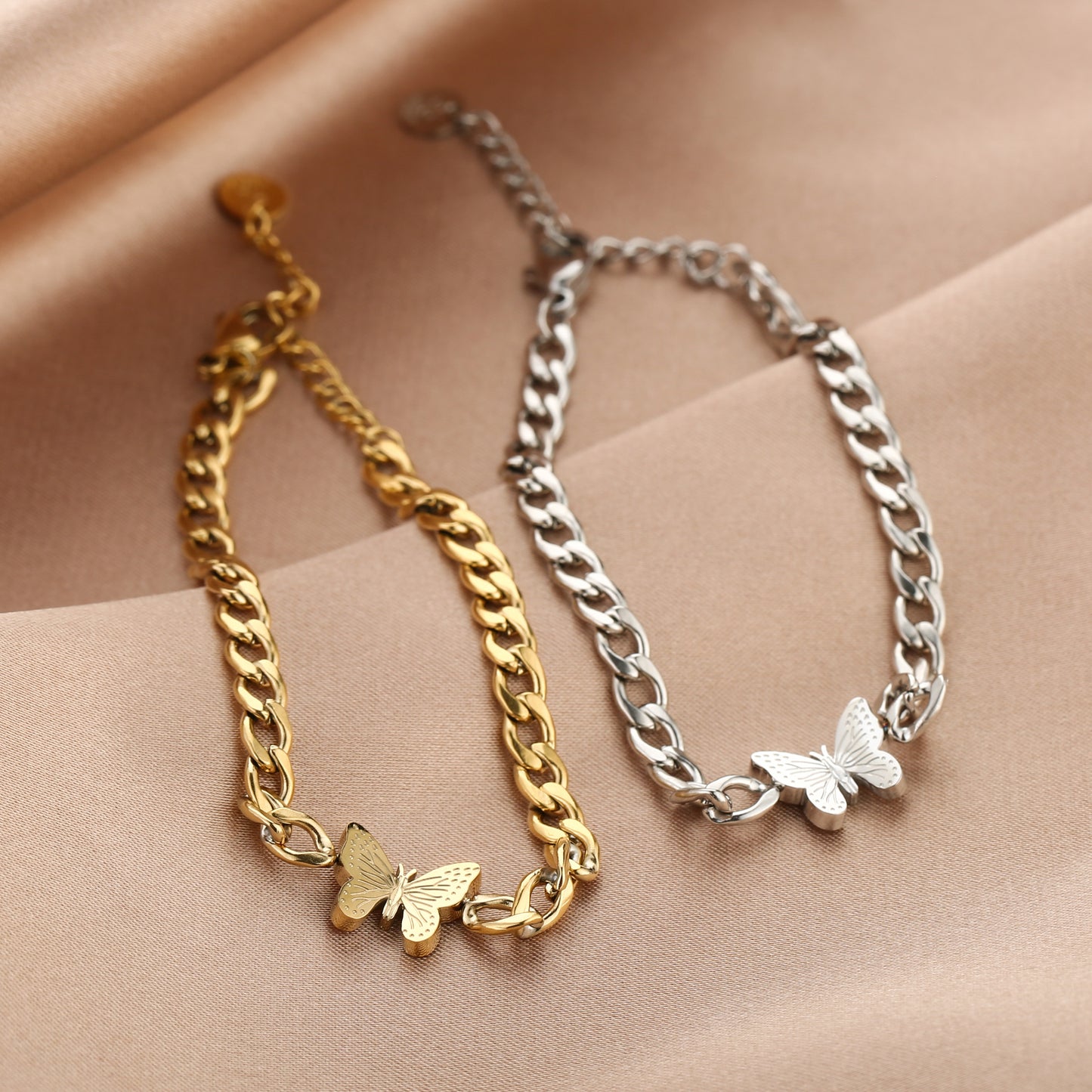 Golden Butterfly - Armband met vlinder