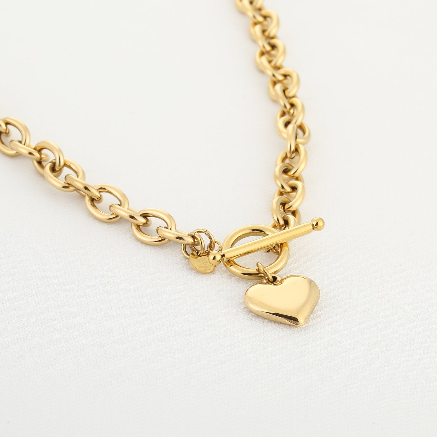 Dikke schakelketting met hart