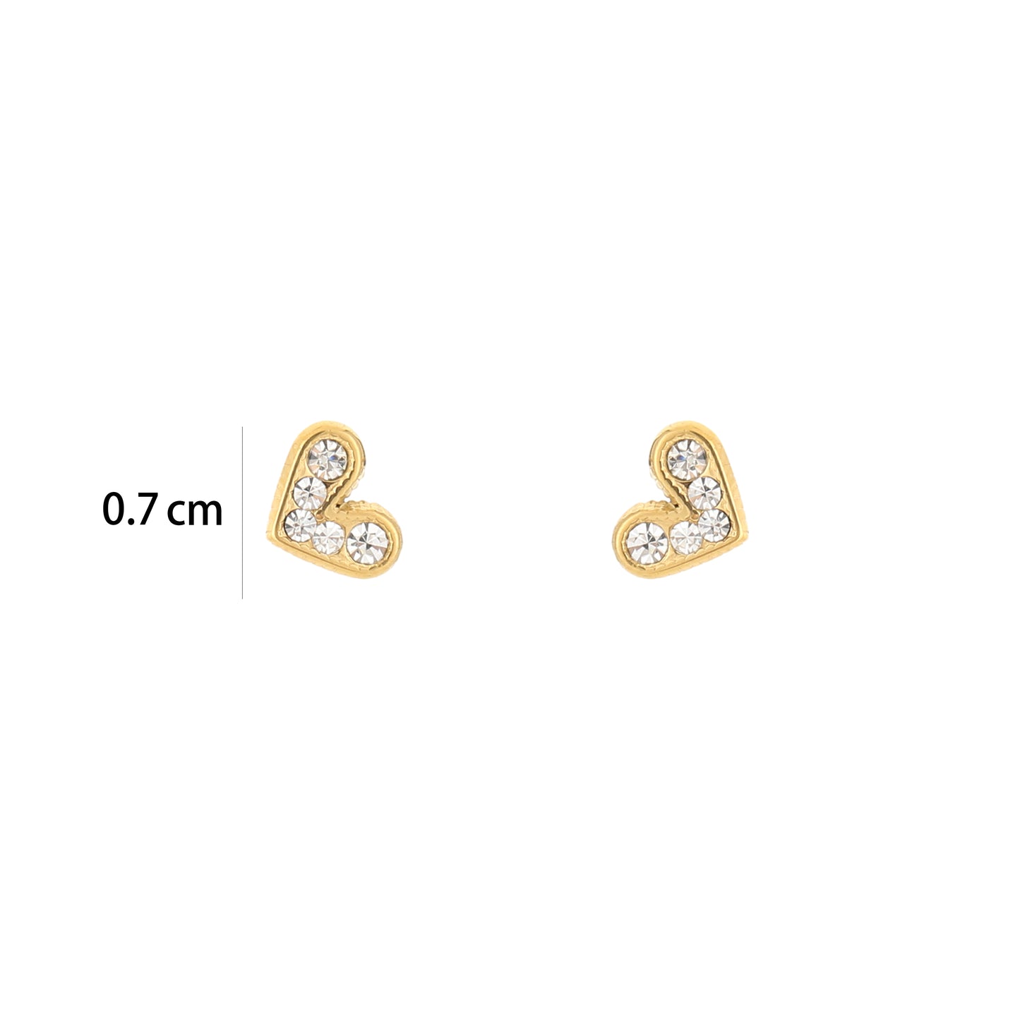 Twinkle Heart - Oorknopjes hartvorm met steentjes