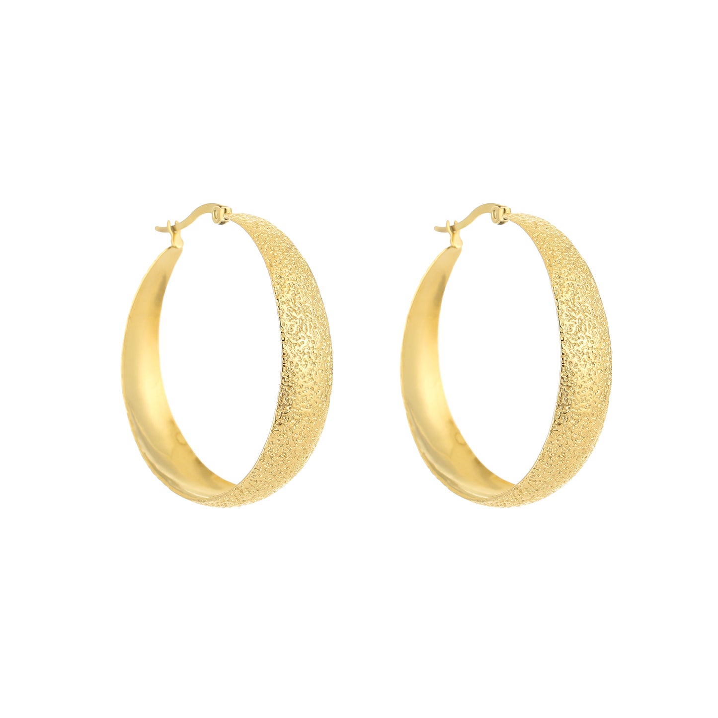 Dailey Shine - Brede gouden hoops