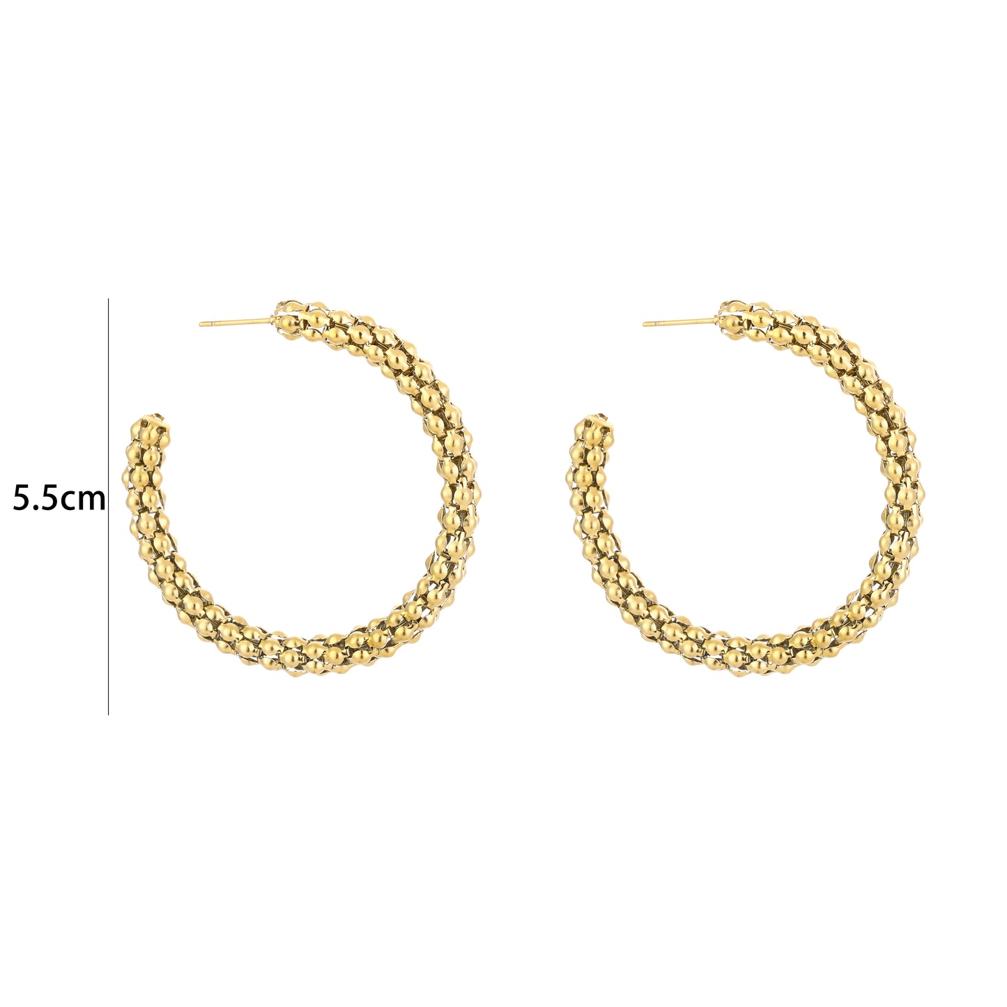Textured Hoop - Oorringen met structuur