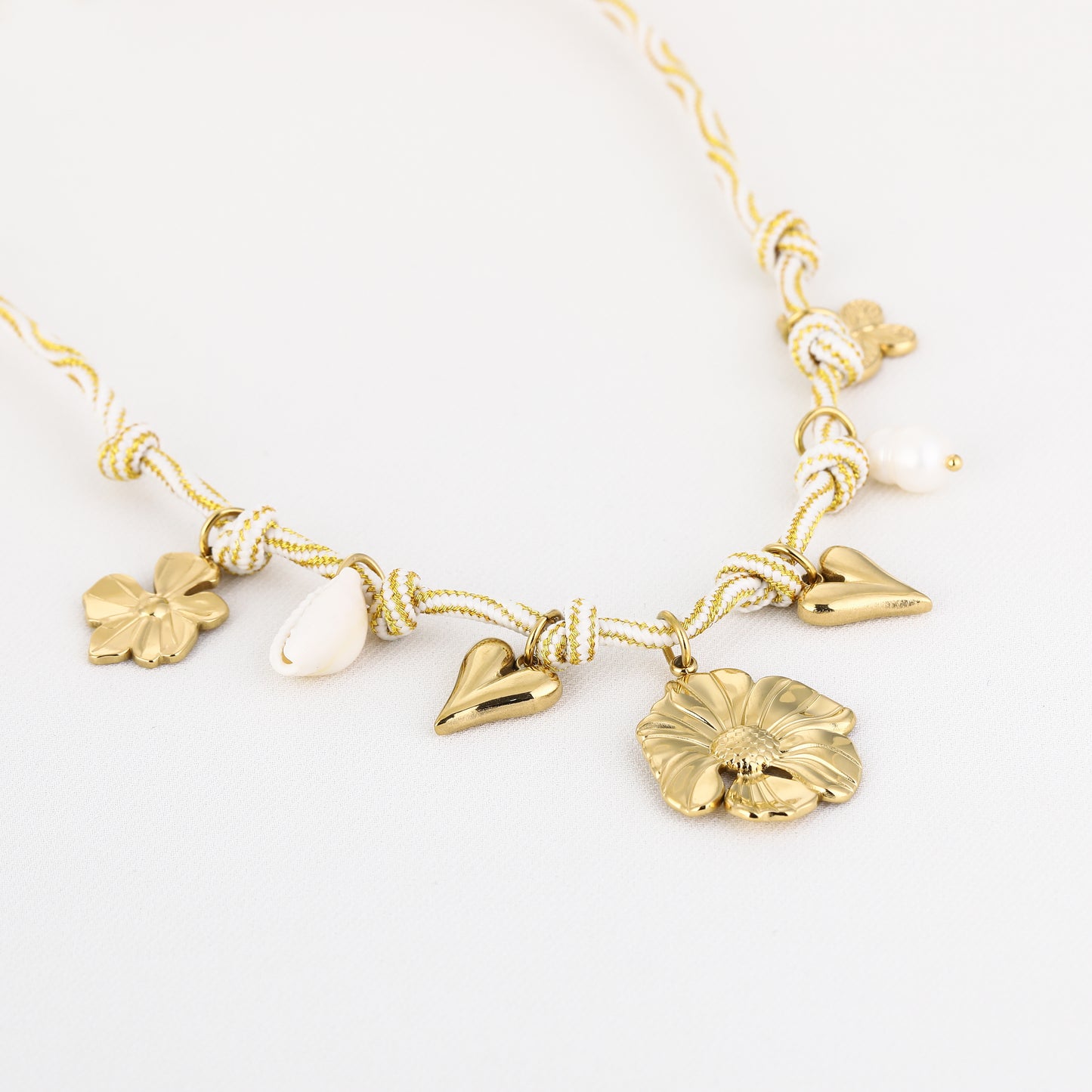 Floral Love Cord - Touwketting met bedels