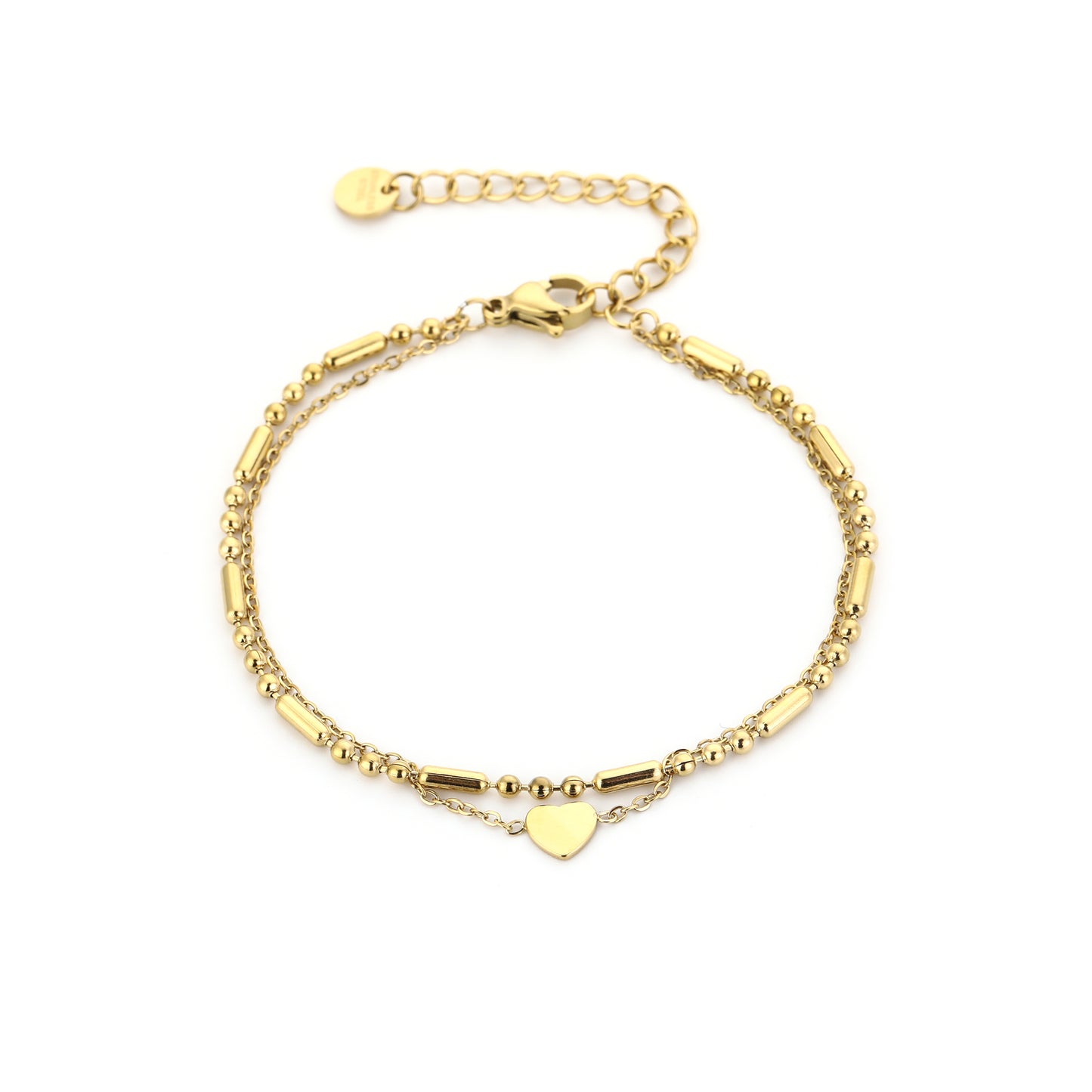Dubbele armband met hartje