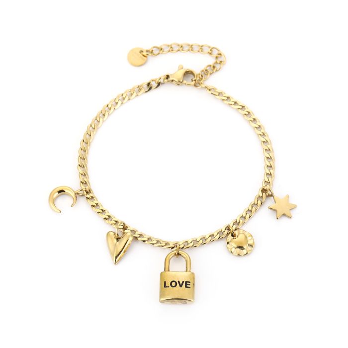 Lock & Love - Armband met bedels