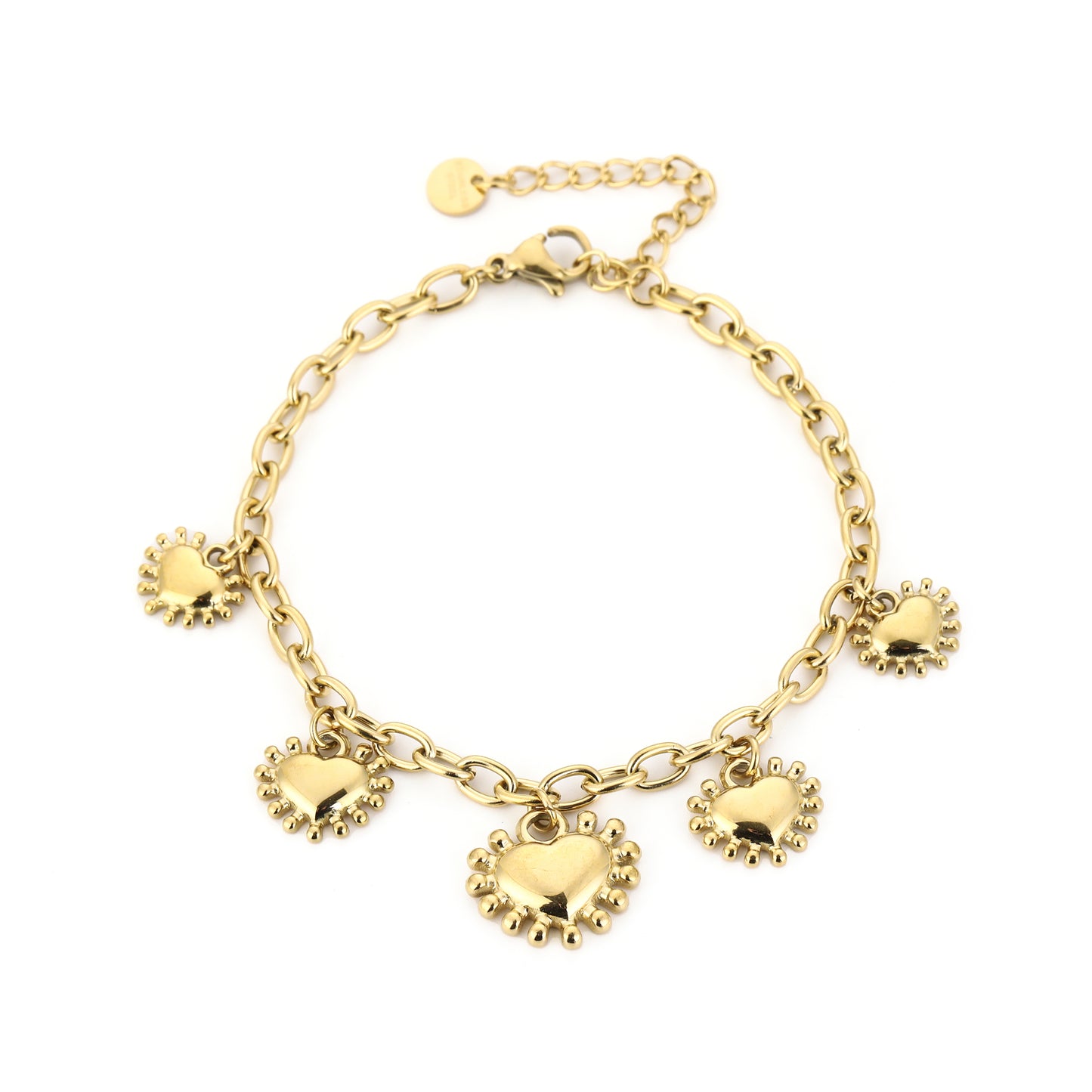 Armband met hartjes bedels