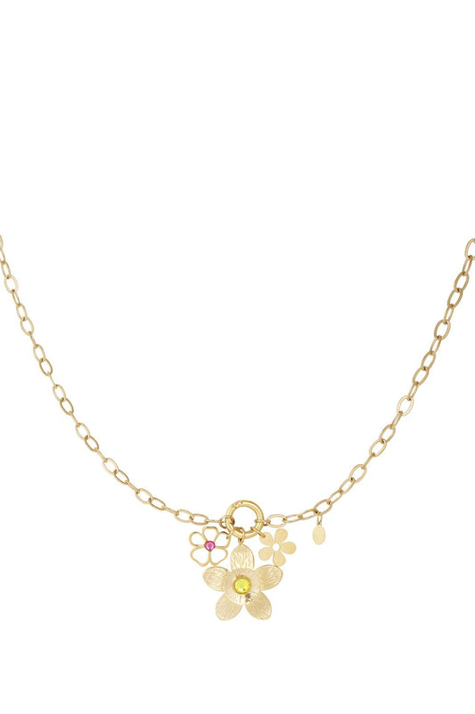 Bloom Drop - Lange ketting met bloem