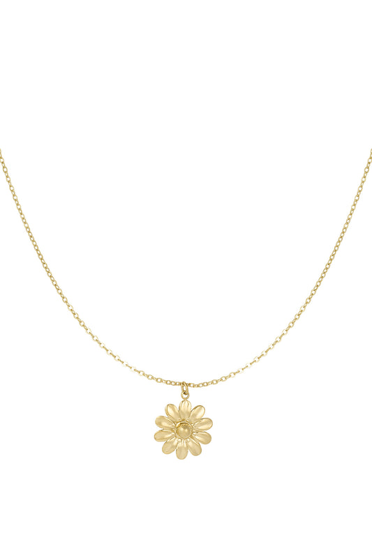 Ketting met bloemetjes bedel