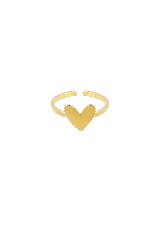 Ring met hart bovenop