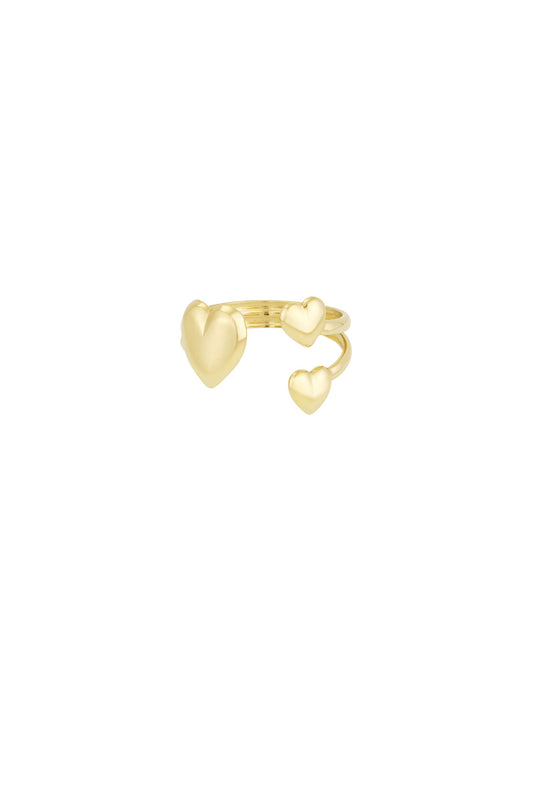 Ring met 3 hartjes