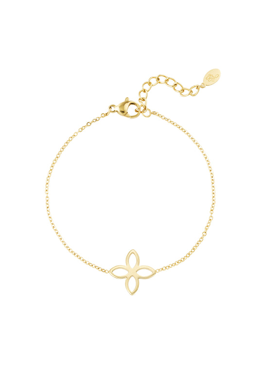 Armband met open bloem