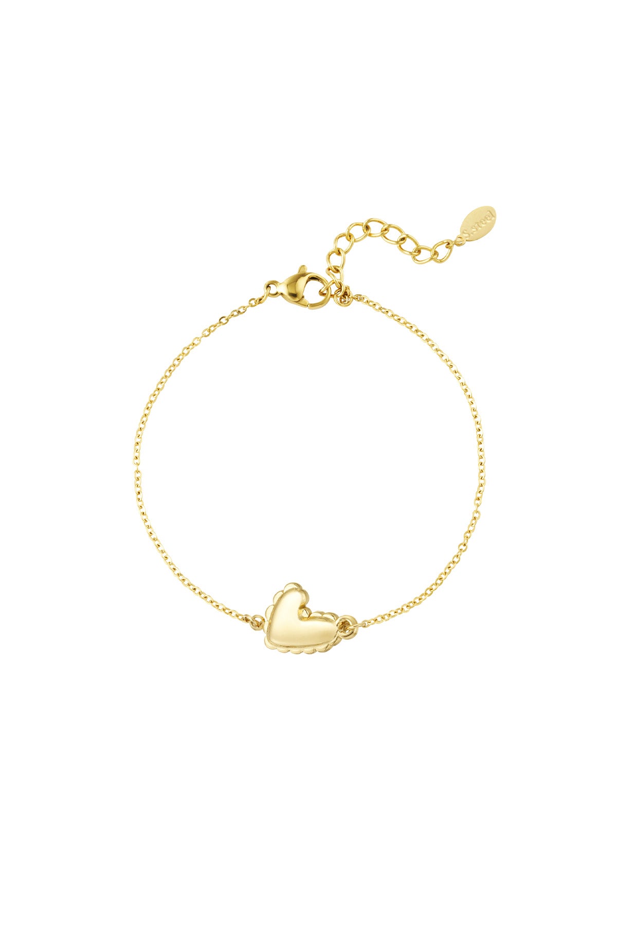 Armband met schuin hartje