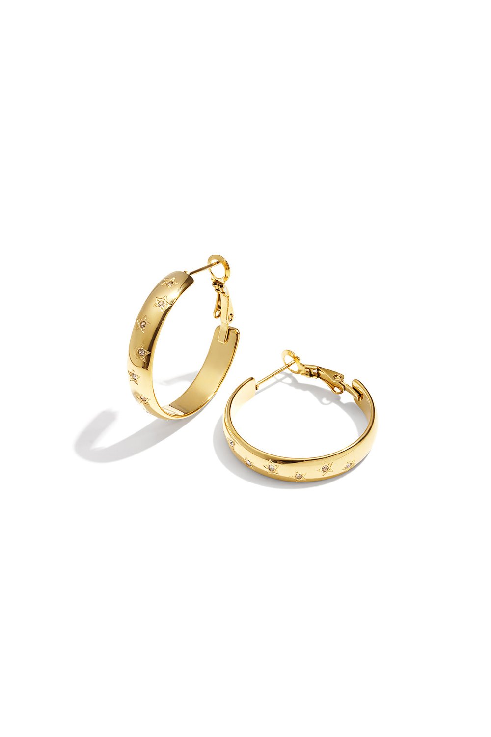 Twinkle Star Hoops - Oorringen met sterdetails