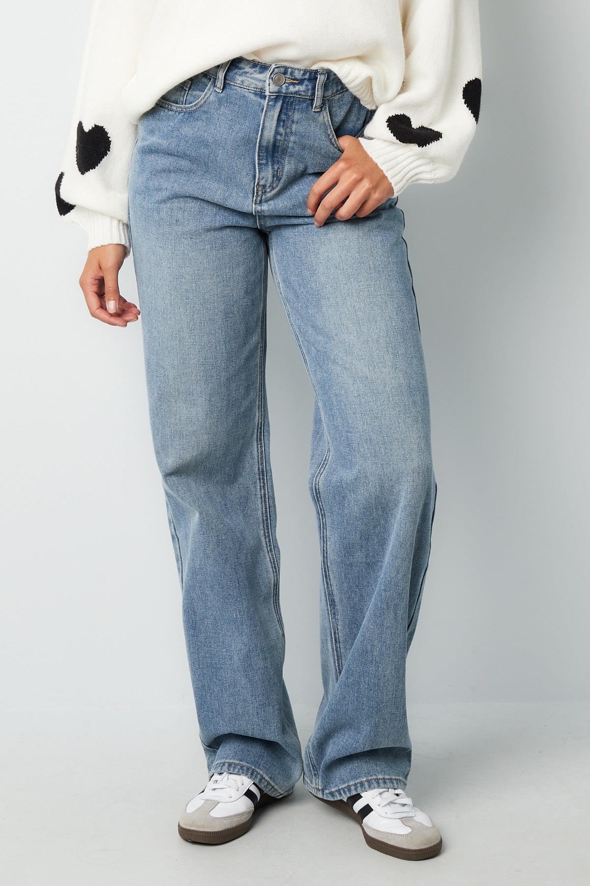 Jeans met hartjeszakken