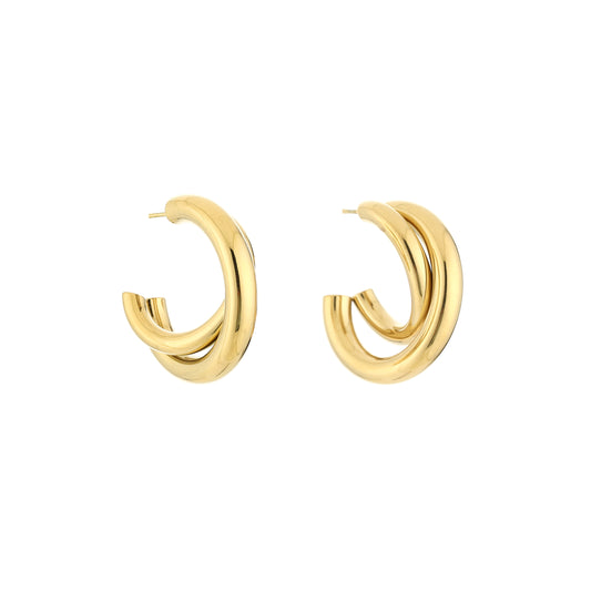 Oorbellen met dubbele hoops