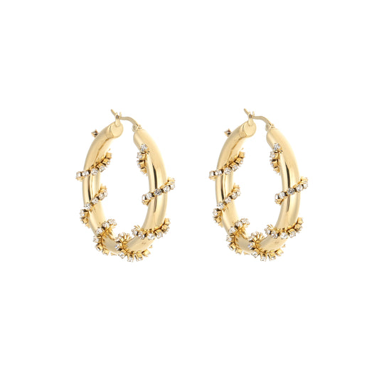 Hoops met steentjes