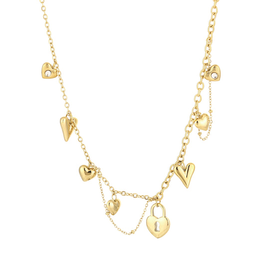 Ketting met hartjes bedels