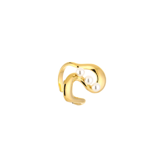 Statement ring met parels