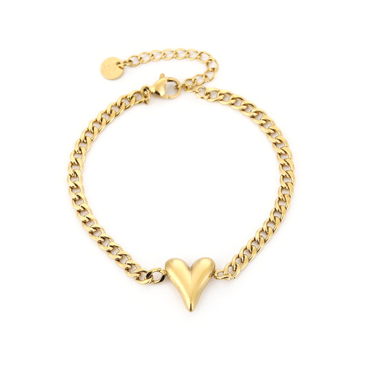 Schakelarmband met hart