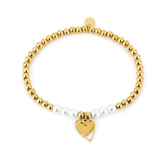 Little Gold Love - Armband met hartje
