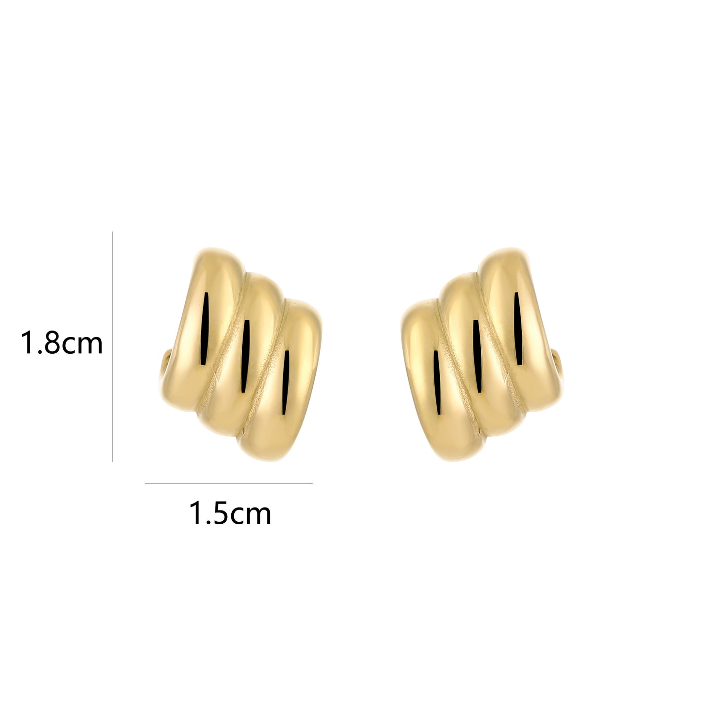 Oorknopjes met drie laagjes