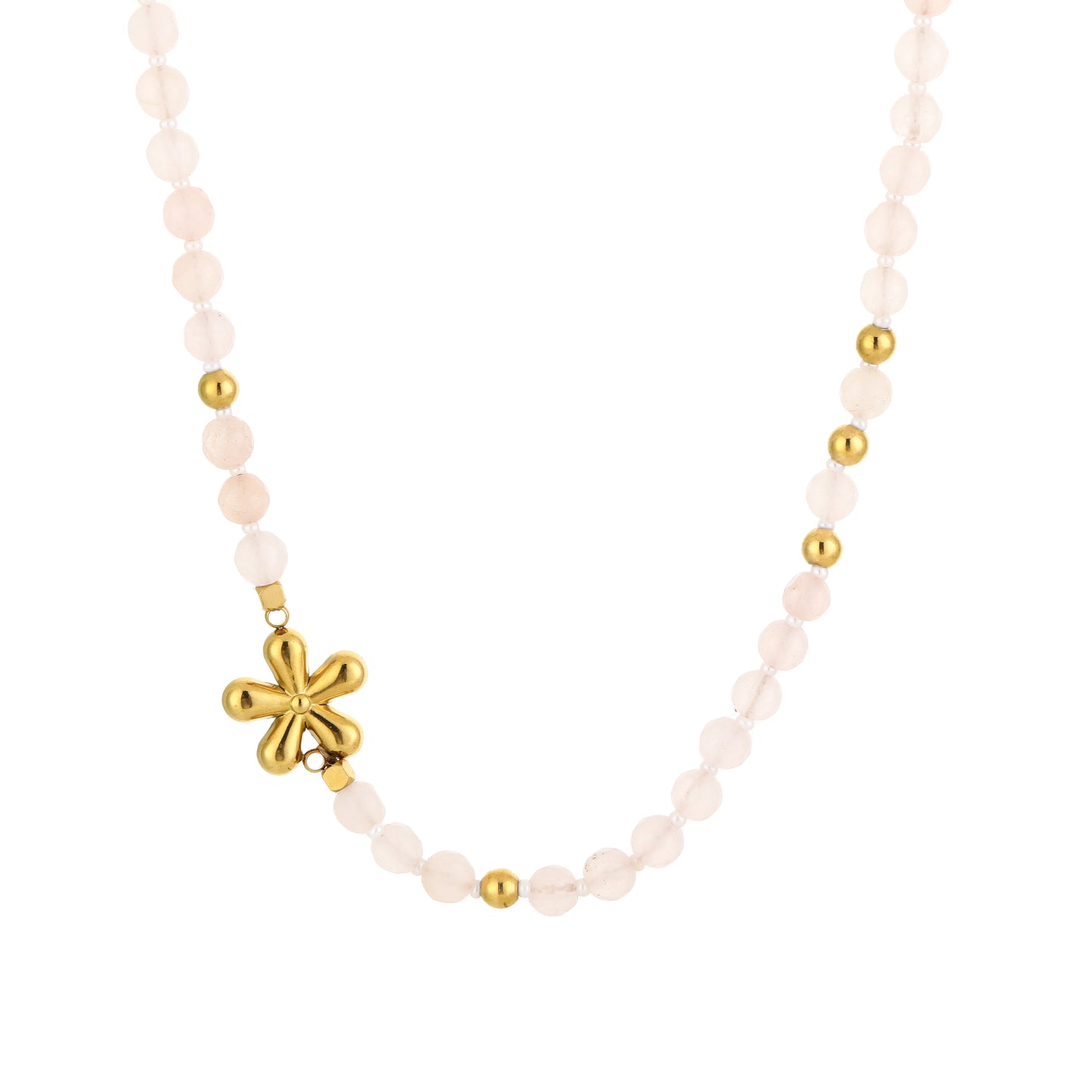 Ketting met kralen en bloem