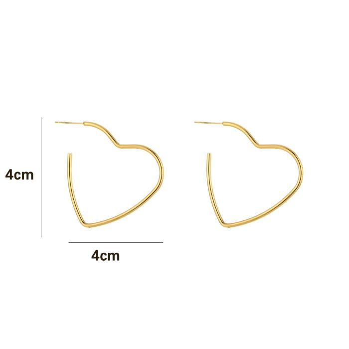Pure Love Hoops - Hartvormige oorringen