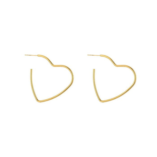 Pure Love Hoops - Hartvormige oorringen