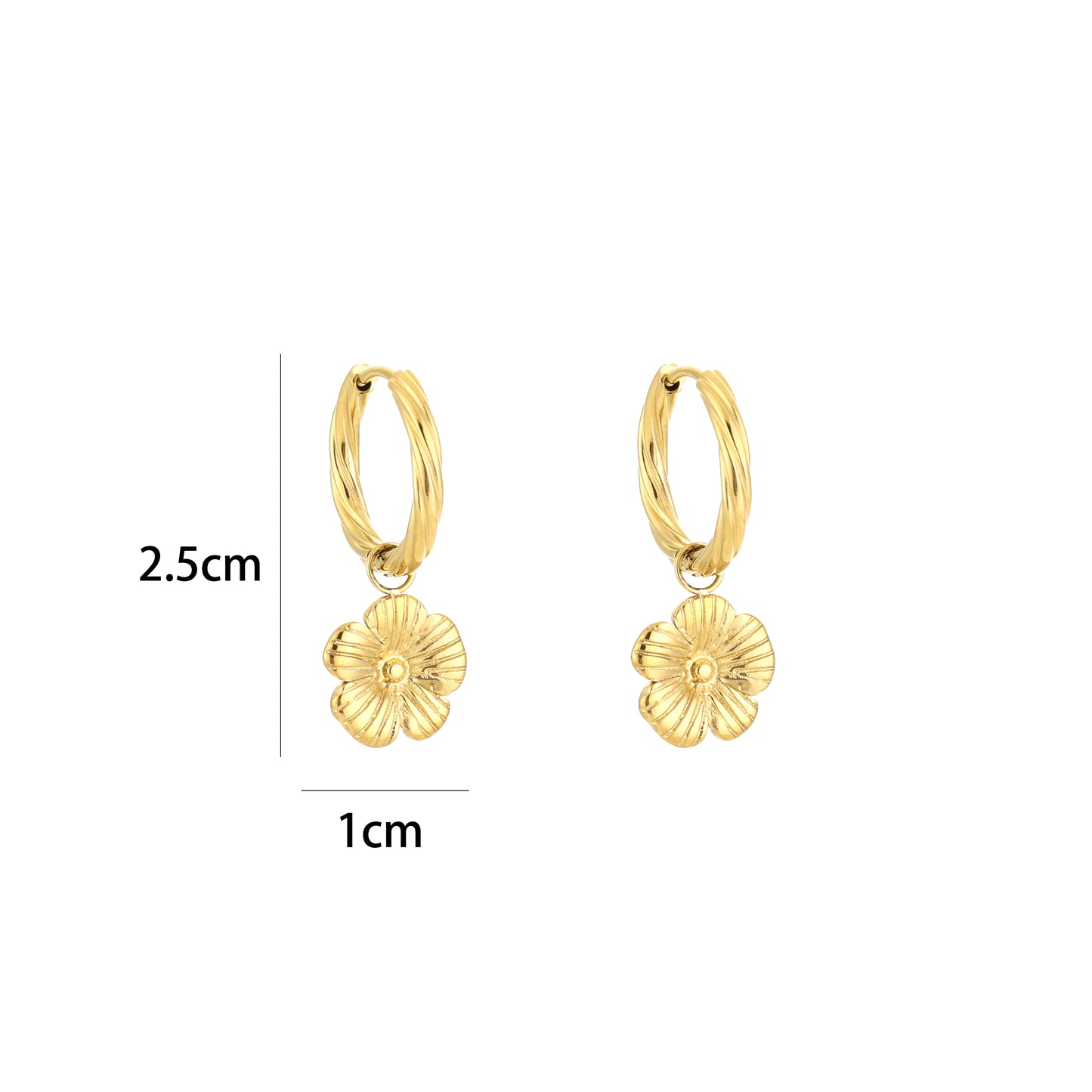 Oorringen met bloemetje