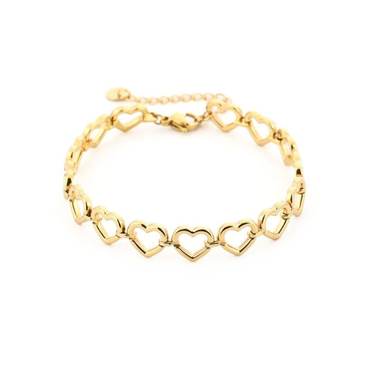 Open Love - Armband met open hartjes