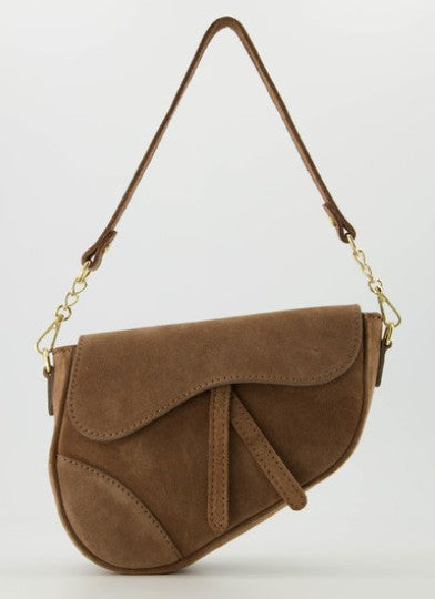 Tas suede Leer